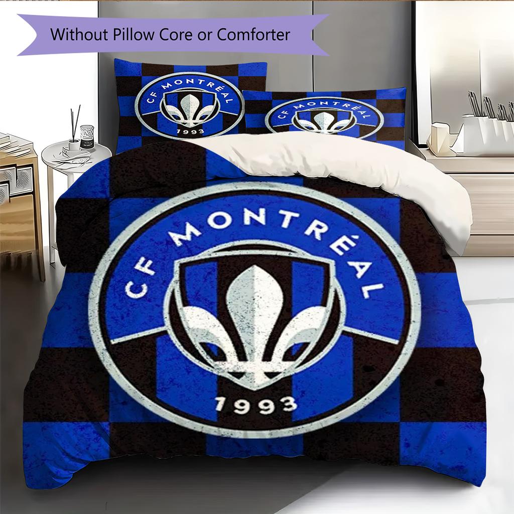 CF Montreal Pattern Bedding Home Decoration Birthday Gift (1 * Duvet Cover + 2 * Pillowcase, Without Core)