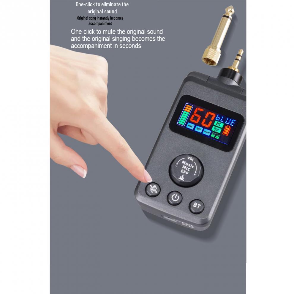 7Recordio M50 Portable Bluetooth DSP Reverb Microphone for Home Singing