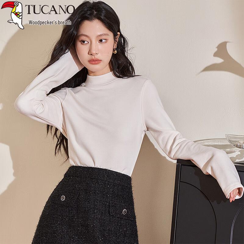 Woodpecker Women s Slim Fit Plus Velvet Warm Long Sleeve T-Shirt S