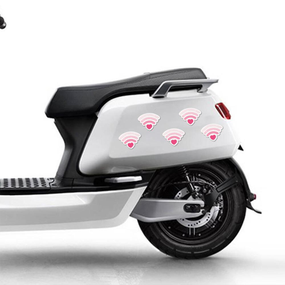 3 Stück Autoaufkleber Dekoration Drahtlose Liebe Emission Reflektierender Aufkleber Elektrische Karosserie Kratzschutzaufkleber Helm Kollisionsaufkleber
