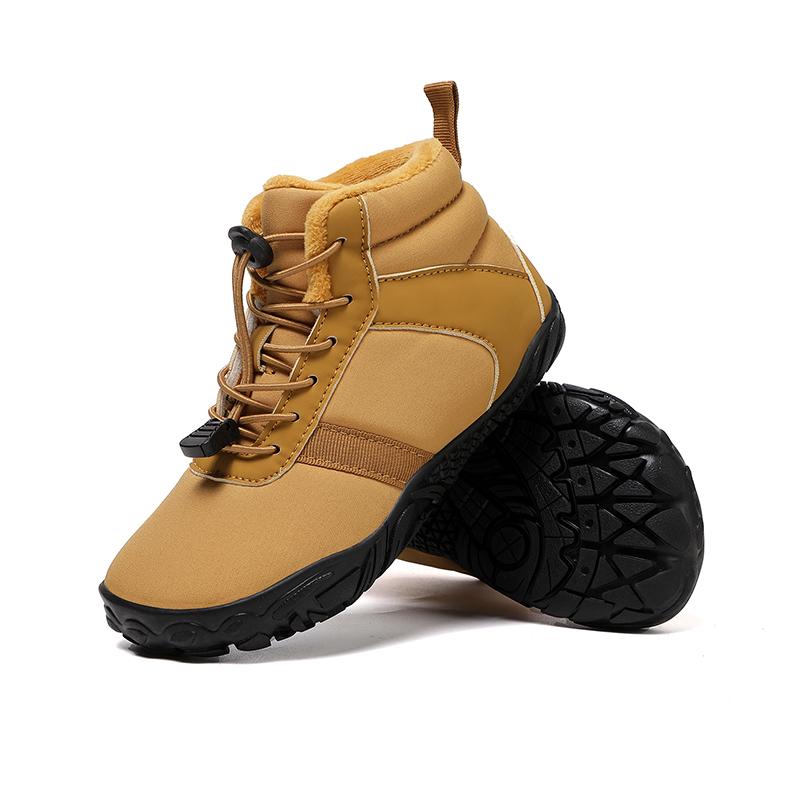 Children Warm Snow Boots Kids Winter Cotton Shoes Non-slip Snow Outdoor Warm Plush Boots High Top Warm Furry Footwear Waterproof Warm Sneakers