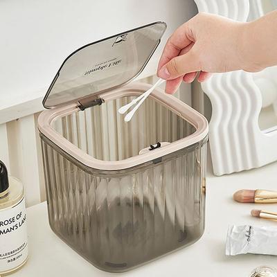 Transparent Desktop Trash Press Type Mini Dustbin Durable Desk Organizer  Office Supplies