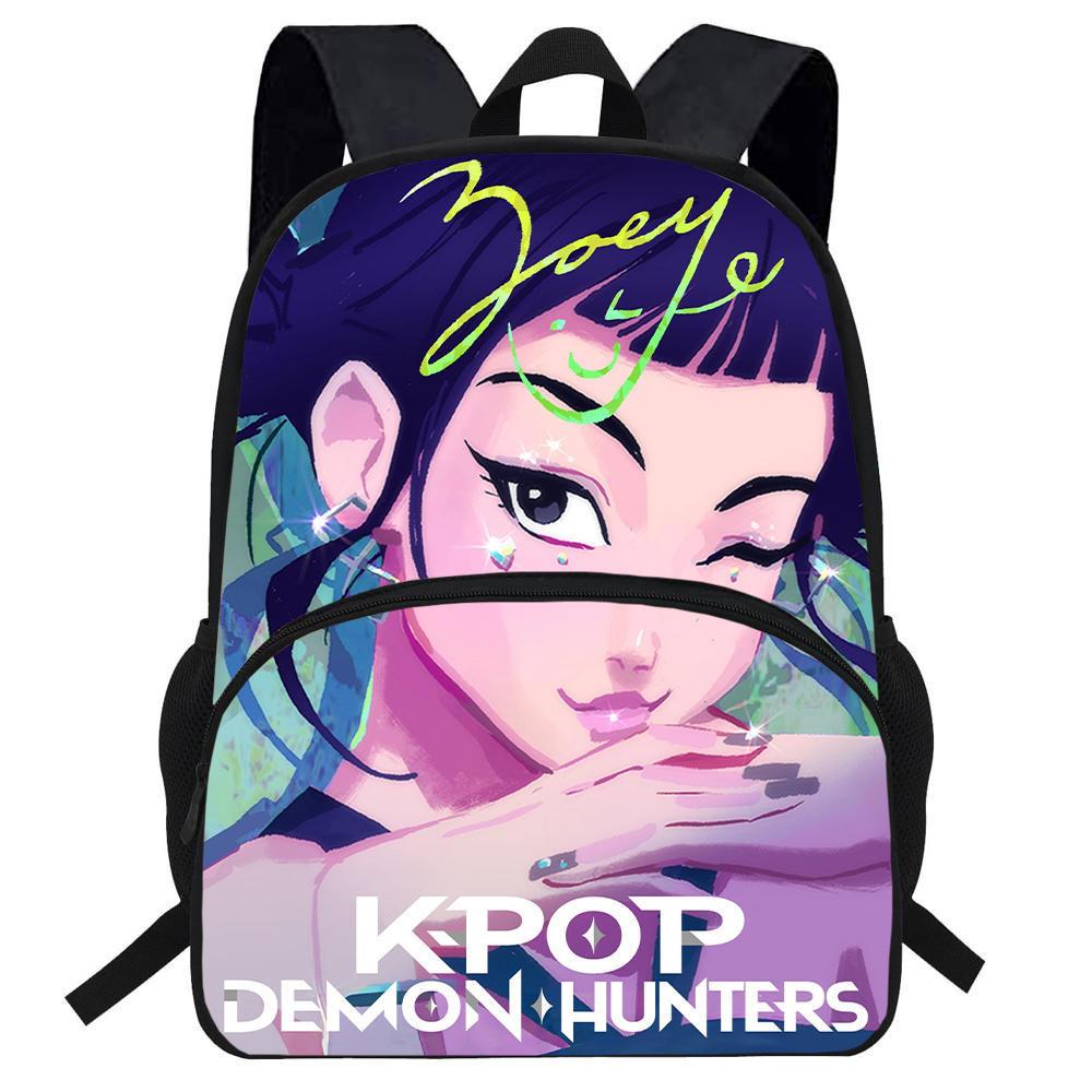 Hunters Demon Kpop Cartoon School Backpack Durable Material Anti Shock Students