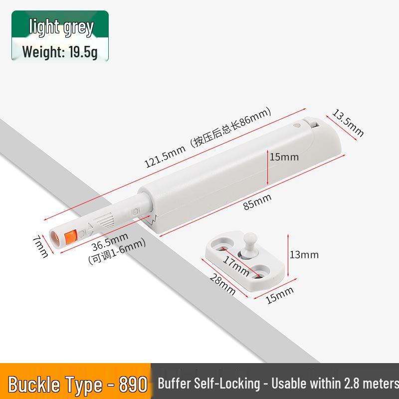 Spring-loaded Press Rebounder for Handle-less Wardrobe Doors and Drawers