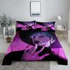 Villain Boy K-Pop D-Demon Hunters 3D Printed Bed Sheet Set with Pillowcase Soft Bedding Kit for Home Decor