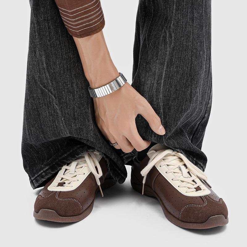 2025 High Quality Casual Retro Comfortable Shoes Tied Bicolor Pumps Round Toe Flat with Shallow Lace Up Sneakers Brown Women