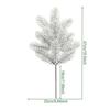 Flocking Snowflake Artificial Pine Branches White Plastic Simulation Ceder Branches DIY Wreath Photo Props Christmas Pine Stem