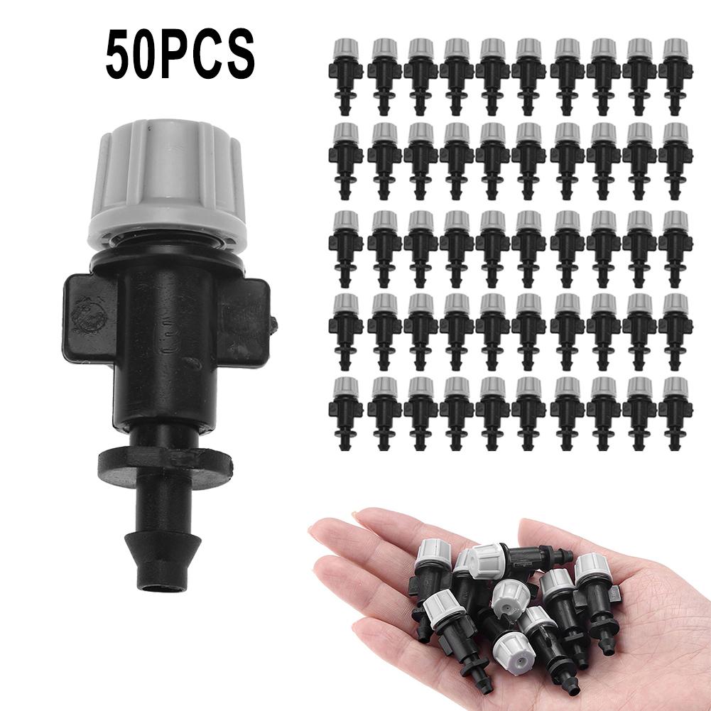 Atomizing Nozzle Misting Nozzles Black+Gray For 4mm/7mm Tube Garden Watering Irrigation Plastic 1.5~3KG Pressure