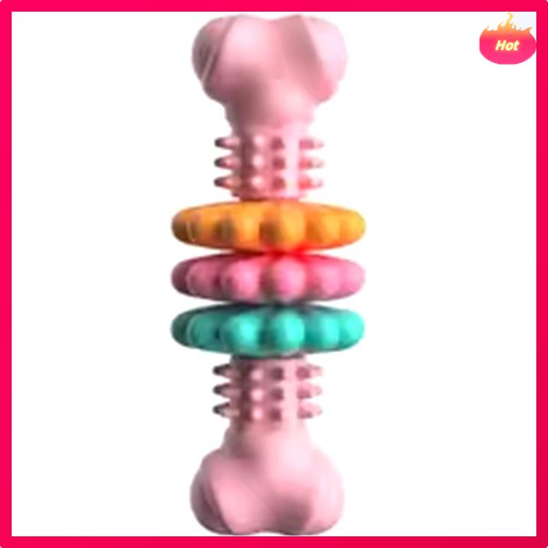 

Dog Bone Set Pet Dog Chew Multi-Meat Pieces Bone Type Bite Resistant Teeth Supplies цвітіння вишні, рожевий колір