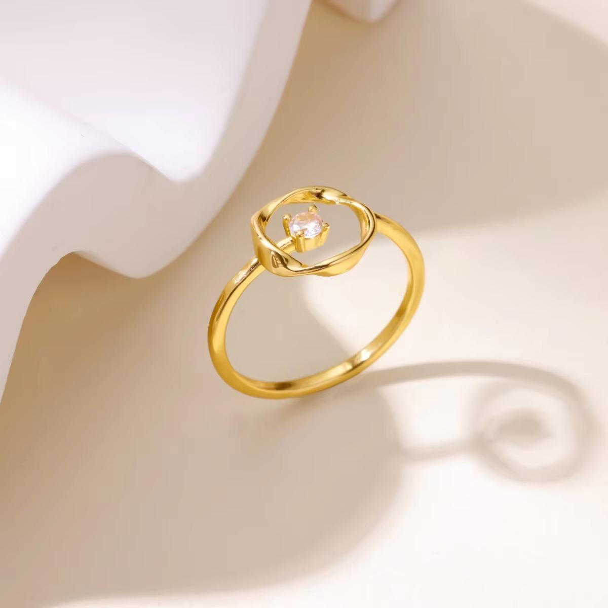 

Geometric Hollow Anillos For Women Gold Color Star Rings Fashion Tiny Sparkling Zirconia Ring Party Elegant Punk Jewelry Gifts resizable