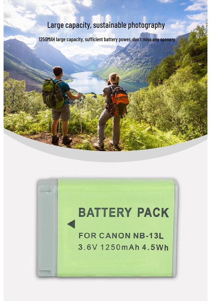 Canon-Compatible NB-13L Camera Battery for G7X Mark III/II, G9X, G5X, SX720HS, SX620, SX730