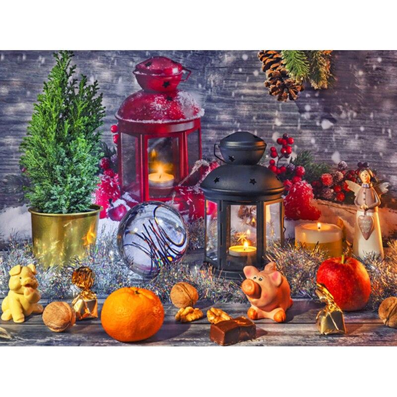 New 5D DIY Diamond Painting Snow Scene Diamond Embroidery Christmas Cross Stitch Full Round Drill Home Decor Manual Gift