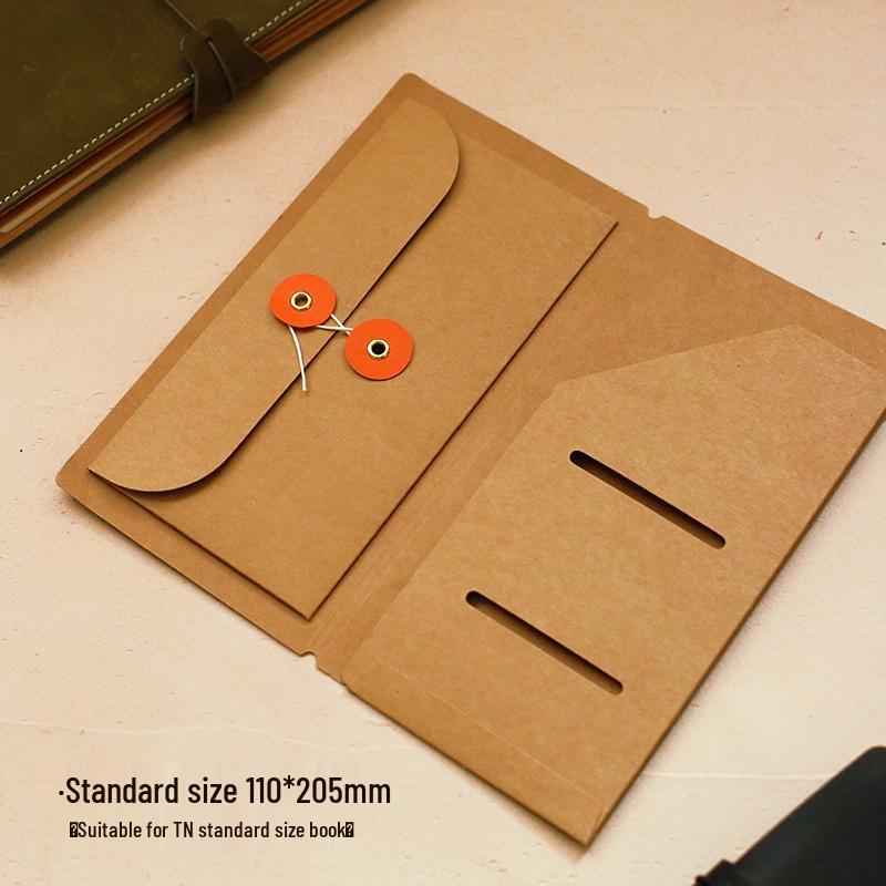 TN Retro Kraft Paper Envelope & String Clip Journal Storage Bag - Notebook Accessories