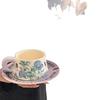 OLOEY Endless Summer Hydrangea Ceramic Coffee Cup Set