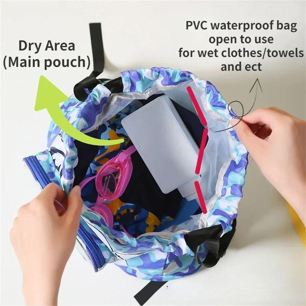 Dry Wet Separation Children's Swimming Bag Waterproof Swimm Storage Bag Kids Beach Bag  Boys Girls