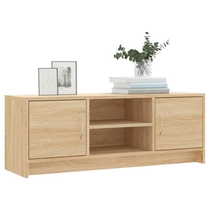 VidaXL Meuble TV chêne sonoma 102x30x37,5 cm bois d'ingénierie 823256