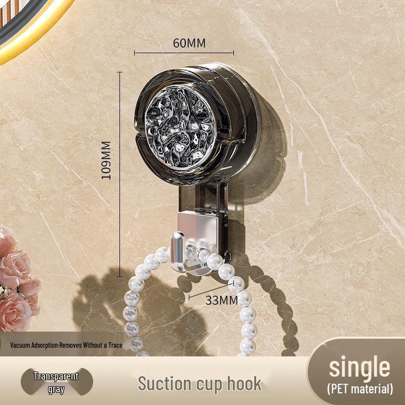 Strong Vacuum Suction Cup Hook - No-Drill, Heavy-Duty Adhesive for Kitchen, Bathroom, or Door.