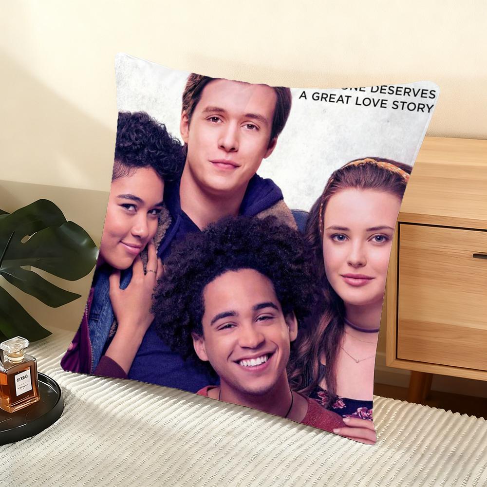Love Simon Gay Movie Cushion Cover Silky Short Plush Home Sofa Cushion Cover - Invisible Zipper Home Decoration