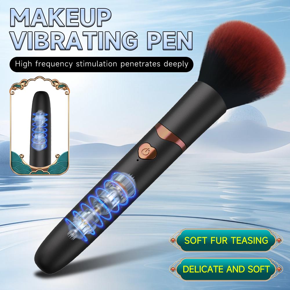 Makeup Brush Vibrator Sex Toys for Woman Powerful Vibrating Vagina Nipple Orgasm Stimulator USB Charging AV Stick Massager