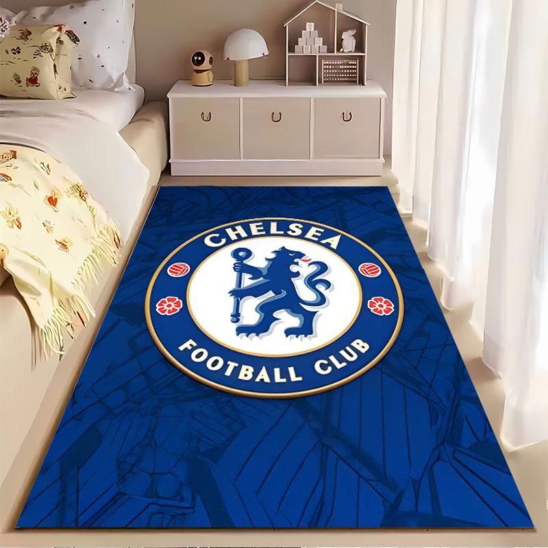 Chelsea FC Logo Carpet Design suitable as a non-slip mat for the living room or bedroom sofa