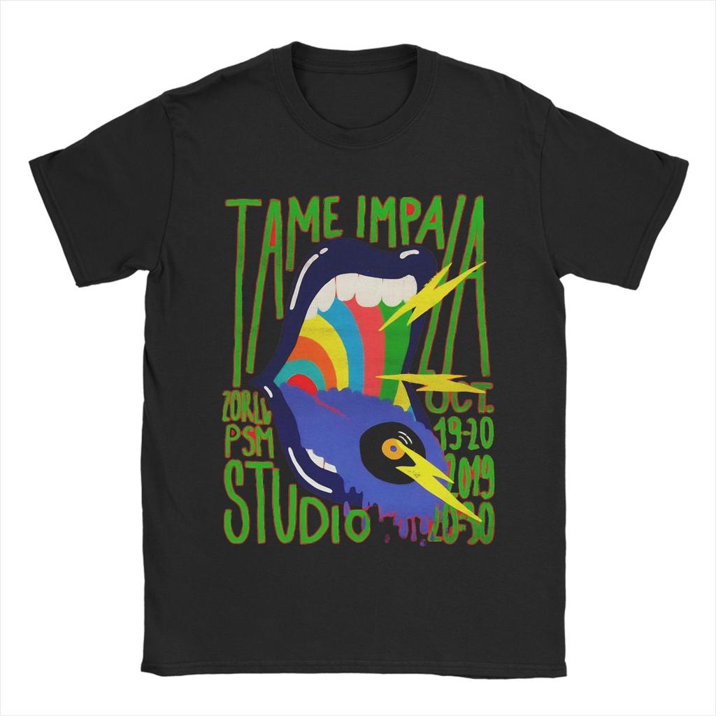Tame Impala Zig Zag Frame Band  Outfit Unisex T Shirt Cotton Tee Graphic Printed  T-shirt Clothing