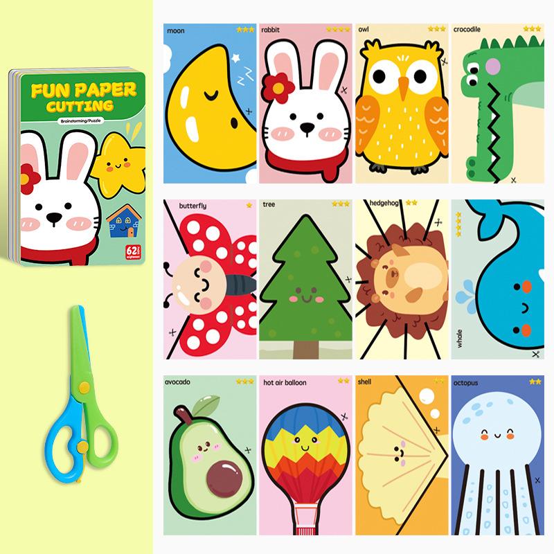 Kids Safe Scissors & Craft Kit: Fun Educational Paper Cutting Set for Parent-Child Interaction, Toddlers & Children