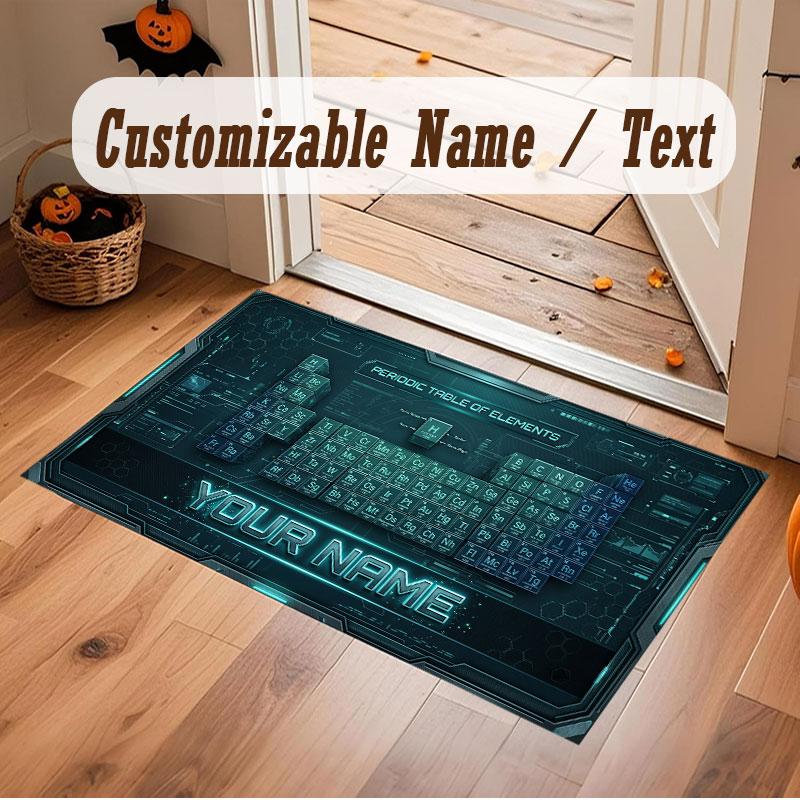 Abstract Personalized Theme Crystal Velvet Floor Rug Personalized Custom Name Text Warm Carpet Home Decoration