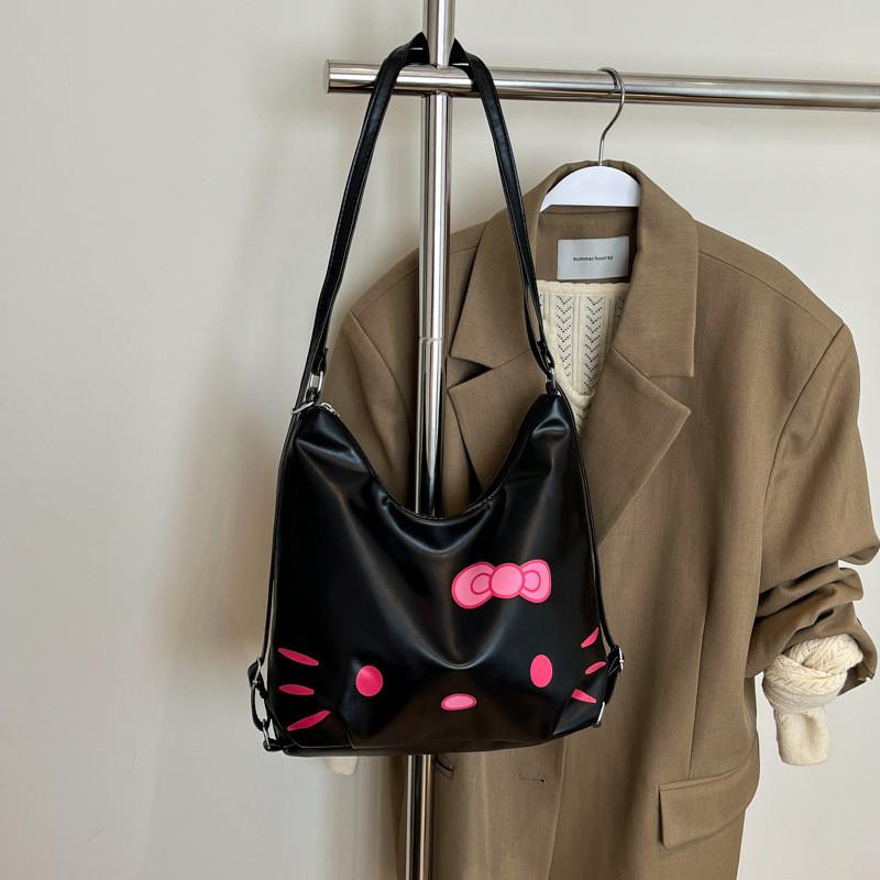 Hello Kitty Girl Large Capacity Pu Tote Bag With Breathable Waterproof Design For Daily Use