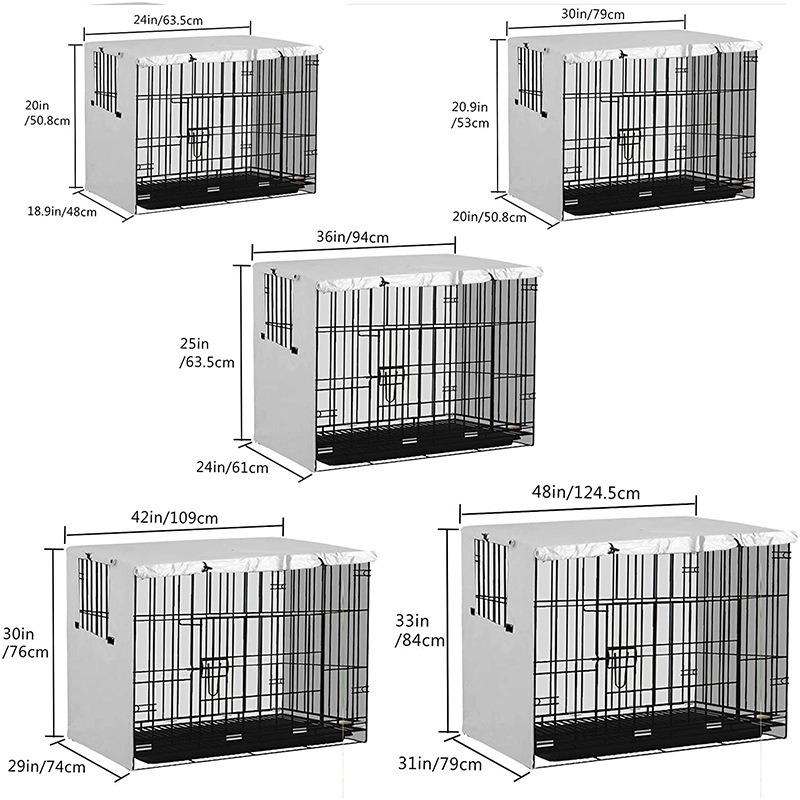Pet Dog Kennel Cover 210D Oxford Dustproof Waterproof Durable Dog Cage Dust Cover  Outdoor Foldable Universal Dog Cage Accessory
