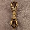 Ottone Antico Lama Dorge Vajra Buddista Tibetano Intaglio a Mano Decorativo Fengshui Ornamento Religioso da Collezione
