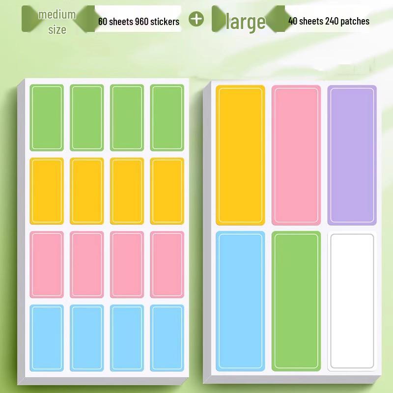 Waterproof Handwritten Name & Memo Stickers - Colorful, Easy-Dry, Self-Adhesive, Perfect for Labels & Food Date Marking.