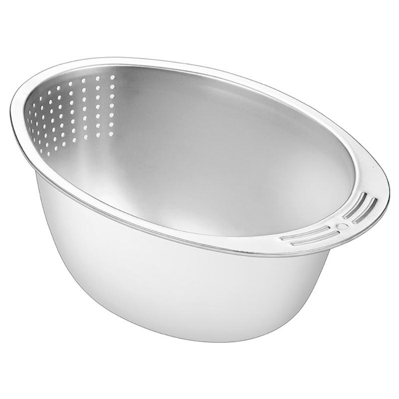 

Fine Mesh Strainer Durable Stainless Steel Colander Rice Washing Bowl with Strainer for Cleaning Fruits Vegetables Beans 1