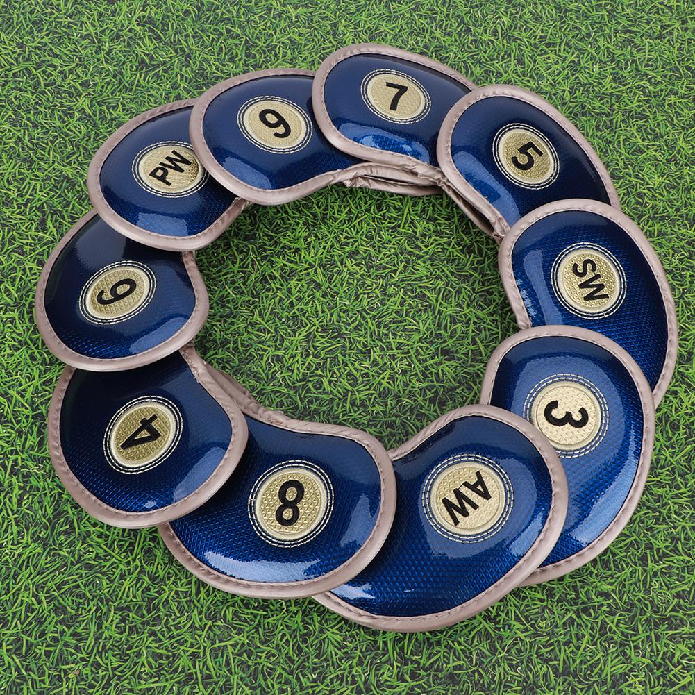 Golf Eisen Schlägerhaube Langlebiges PU Kratzfest Wasserdicht Robuste Golf Schützer Tasche(blau )