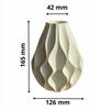 Vase für Lego für künstliche Blumen Gräser dekorativ modern weiß 17cm