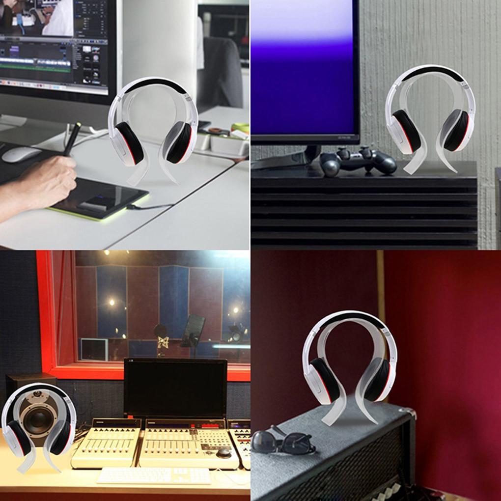 Headphone Stand Headset Holder Hanger Universal Acrylic Display for Earbuds Bracket Suitable for All Headphone Size