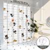 1 Piece of Cute Naughty Cat Pattern Bathroom Curtain, Partition Curtain, Adds a Cute Element to the Bathroom, Made of Peva Material, Easy to Clean
