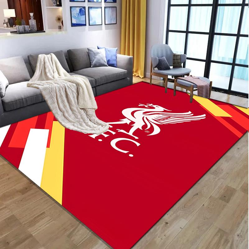 Football Club Pattern Rug, Indoor/Outdoor Mat, for Picnic, Gameroom, Bedroom, Office, Living Room, Home Decor Carpet, Birthday Gift