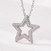 Trendy Multicolor Star Zincon Pendant Necklace For Women Stainless Steel Chain Choker Vintage Necklace Female Daily Jewelry Gift