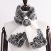 Winter Women Real Rex Rabbit Fur Scarf Natural Warm Soft Rex Rabbit Fur Muffler Lady Genuine Rex Rabbit Fur Scarves