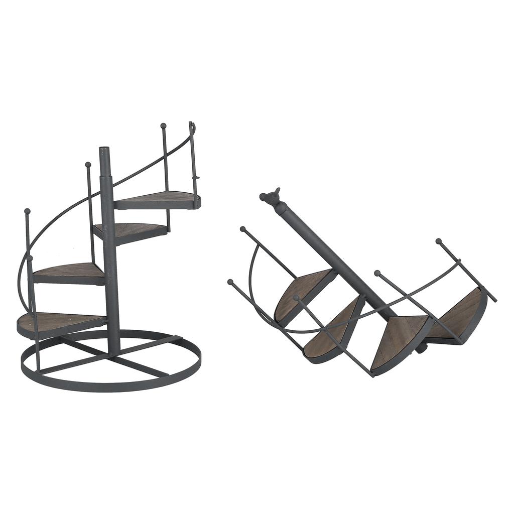 European Style Decorative Plant Shelf Multifuctional Wrought Iron Plant Rack Easy to Install for Balcony and Living Room
