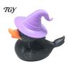 Cute Wizard Duck Decor Halloween Witch Black Figurine, 3D Printed Hat Desk Desktop Accessories for Office Decor, Spooky Tabletop Ornament