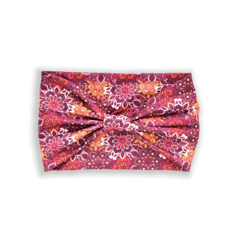 African Tribal Print Wide Headband With Soft Stretchy Fabric For Yoga Workout Running Wear