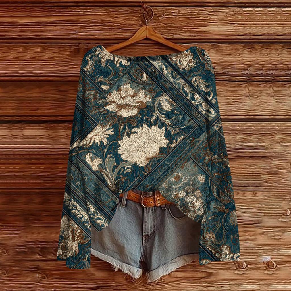 Women's Round Neck Lightweight Sweater Casual Long Sleeve Knit Pullover