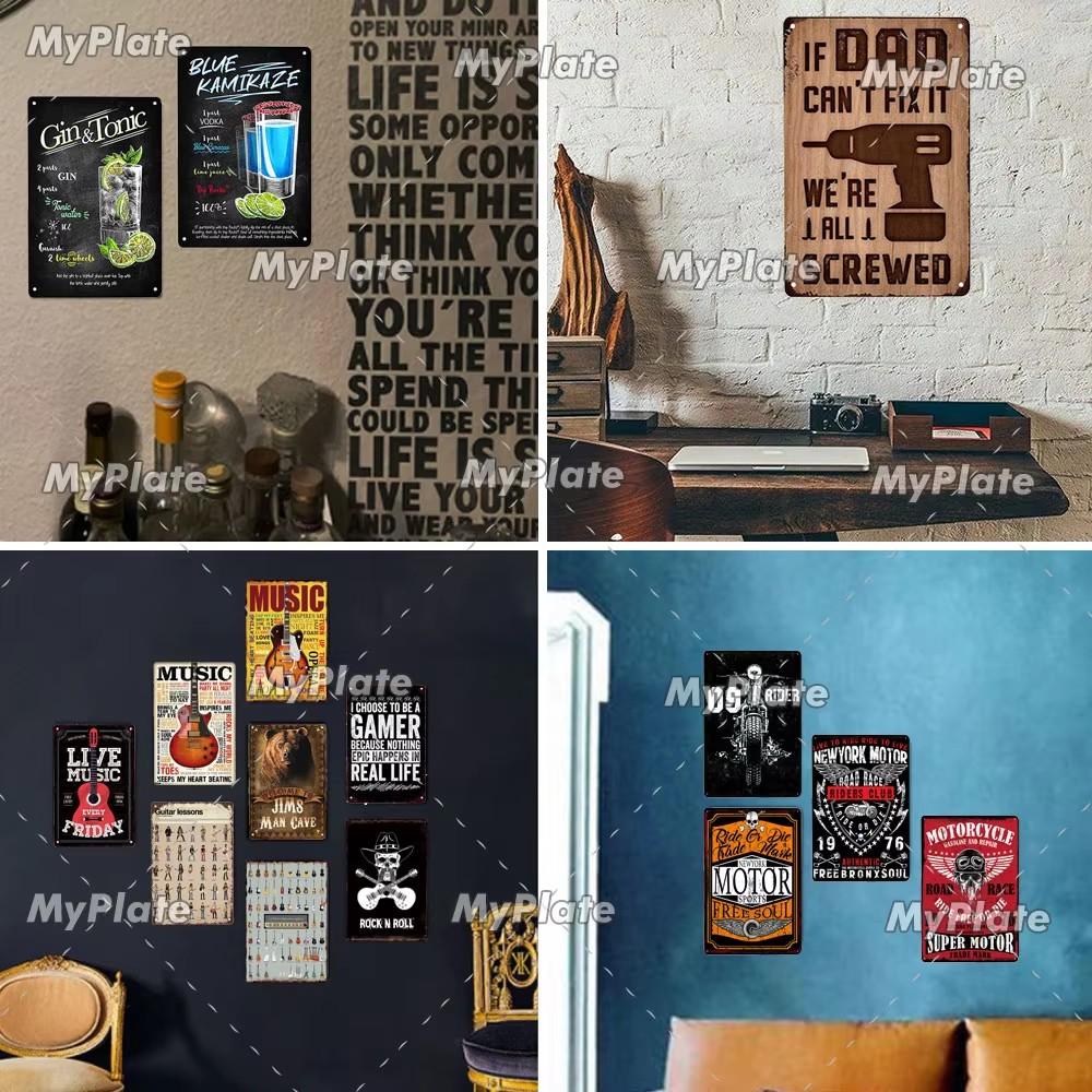 [MyPlate] Zombie Zone Tin Sign 8x12Inch Metal Sign Retro Plaque Home Decor Metal Vintage Man Cave Bar Pub Club Wall Decoration