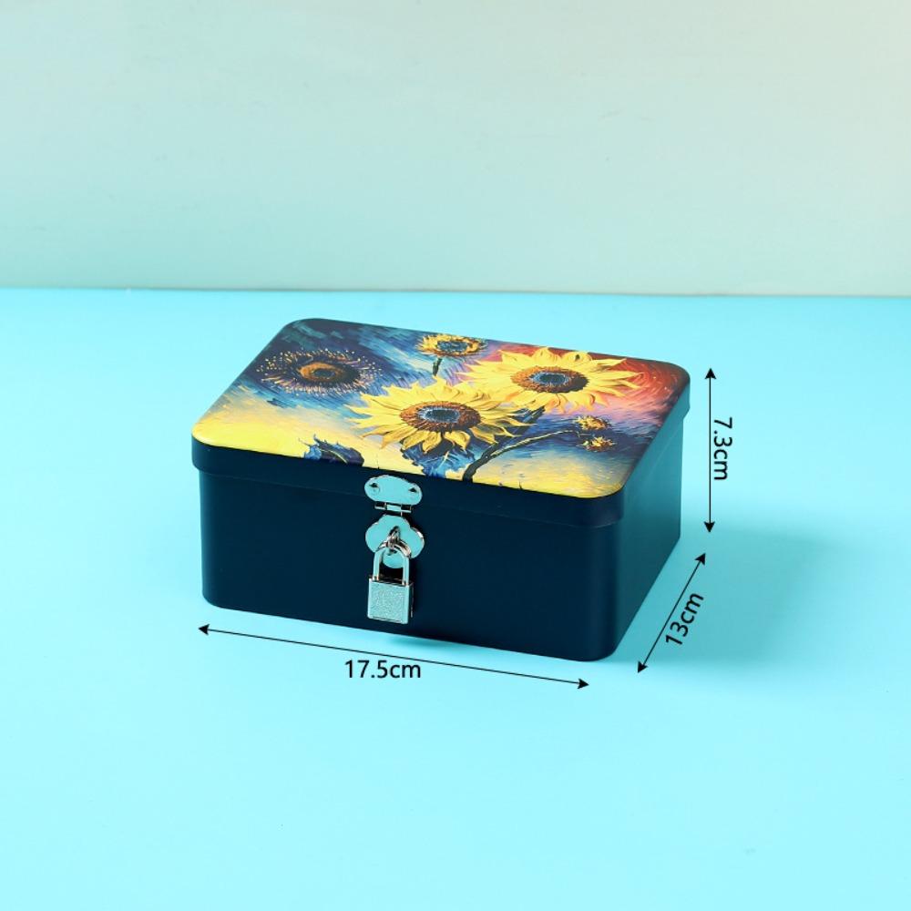 Large Capacity Desktop Storage Case Vintage Empty Box High Quality Metal Box  Jewelry