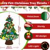 Felt Christmas Tree Set Children Activity Craft With String Lights Felt Christmas Tree With 40 Pieces Detachable Ornaments
