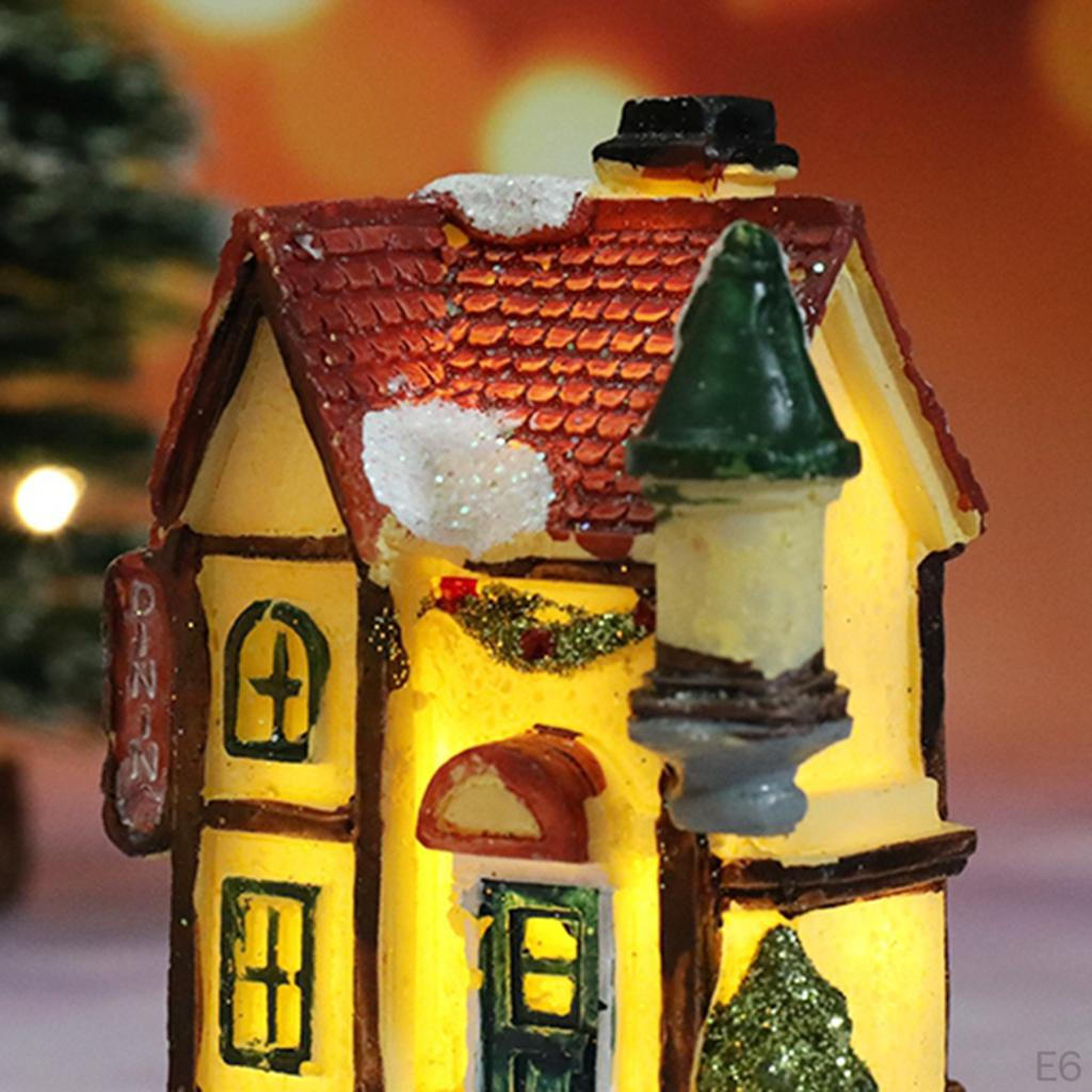 Christmas Decoration LED Miniature Building Set Ornaments