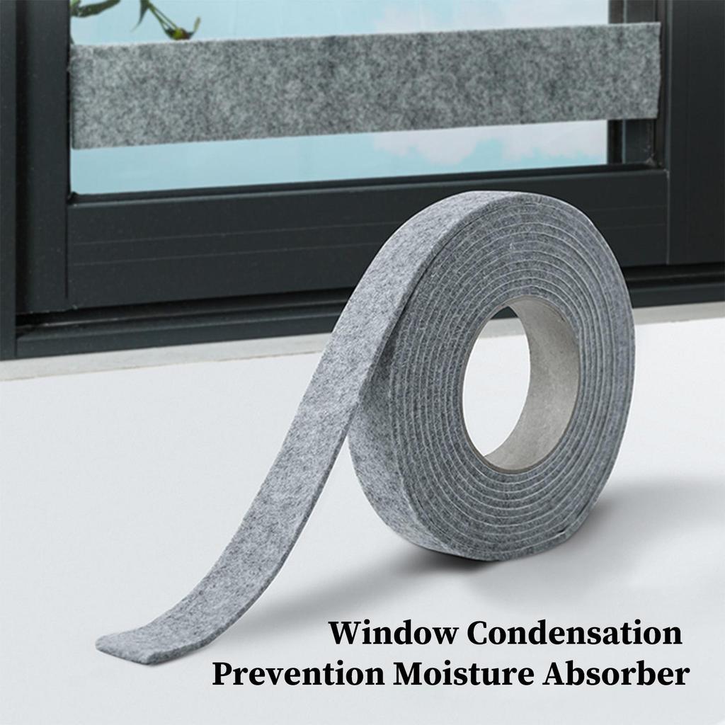 4M Window Condensation Absorber Strip Thick Felt Tape To Prevent Mold & Water Damage, Self-Adhesive, Easy Install For Home, RV