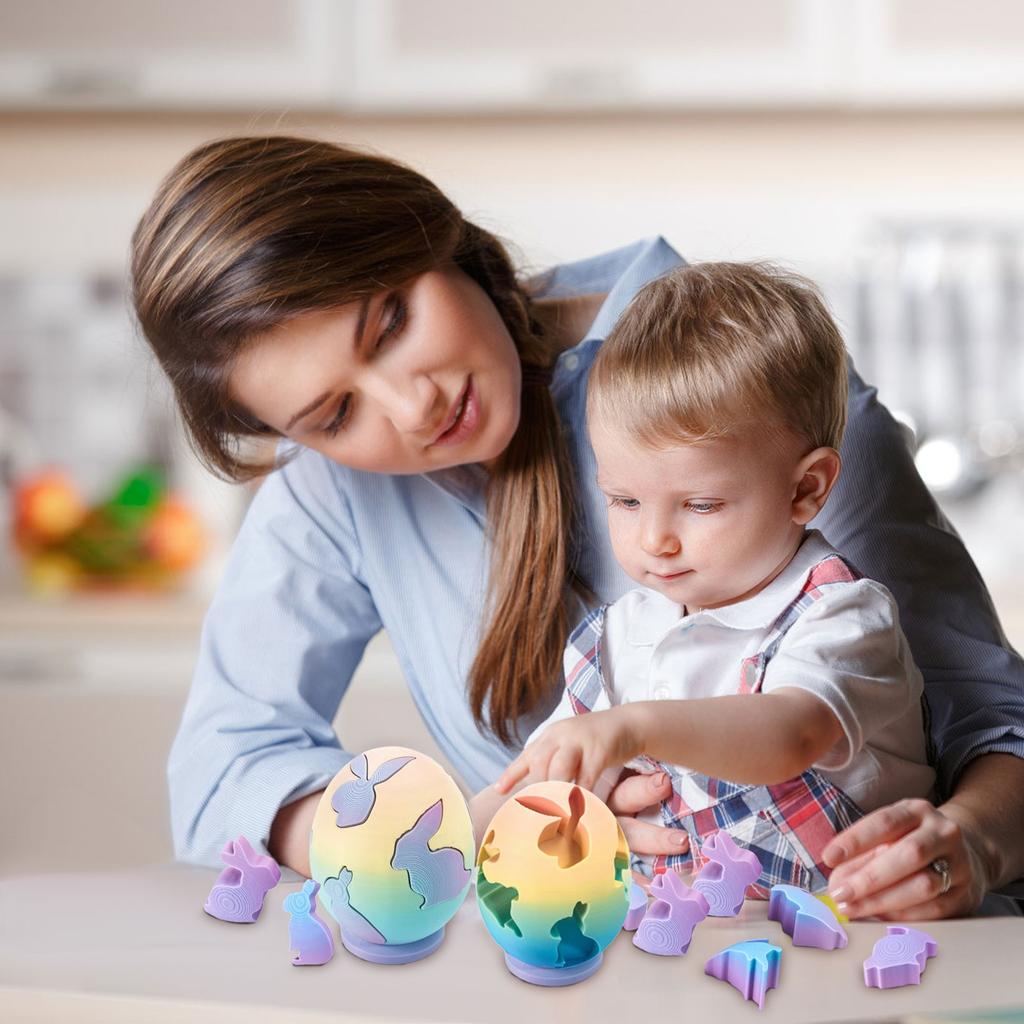 3d Printed Toy Egg Puzzle Building For Children Gift Home Decor Pieces