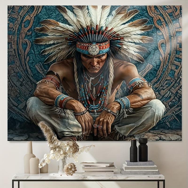 Indian Chieftain Background Cloth Tribal Totem Hanging Cloth Retro Personality Studio Studio Photography Studio Background Wall
